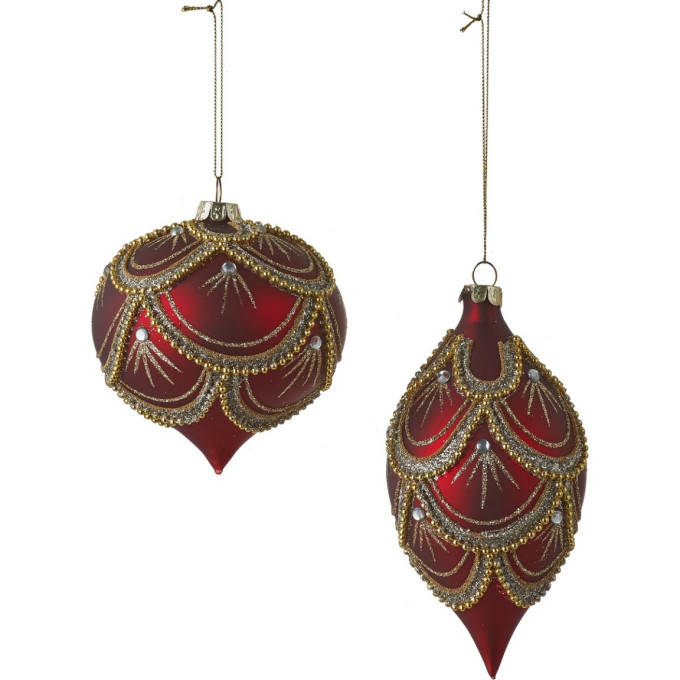 Капля/шар-луковка HOUSE OF SEASONS, 15*10 см, тёмно-красный 83643