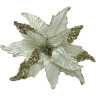 Пуансеттия HOUSE OF SEASONS, на клипсе, 24*28 см, шампань 85662